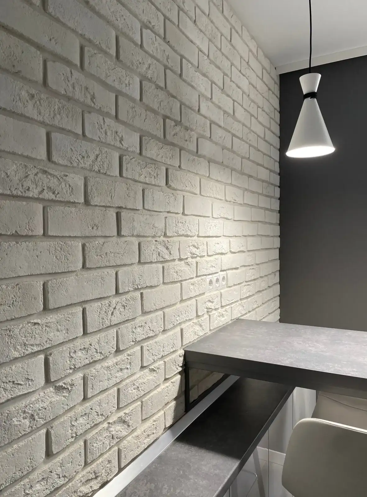 Фасадна плитка Loft Brick Бельгійська 01 білий 240×71 мм, фото 2