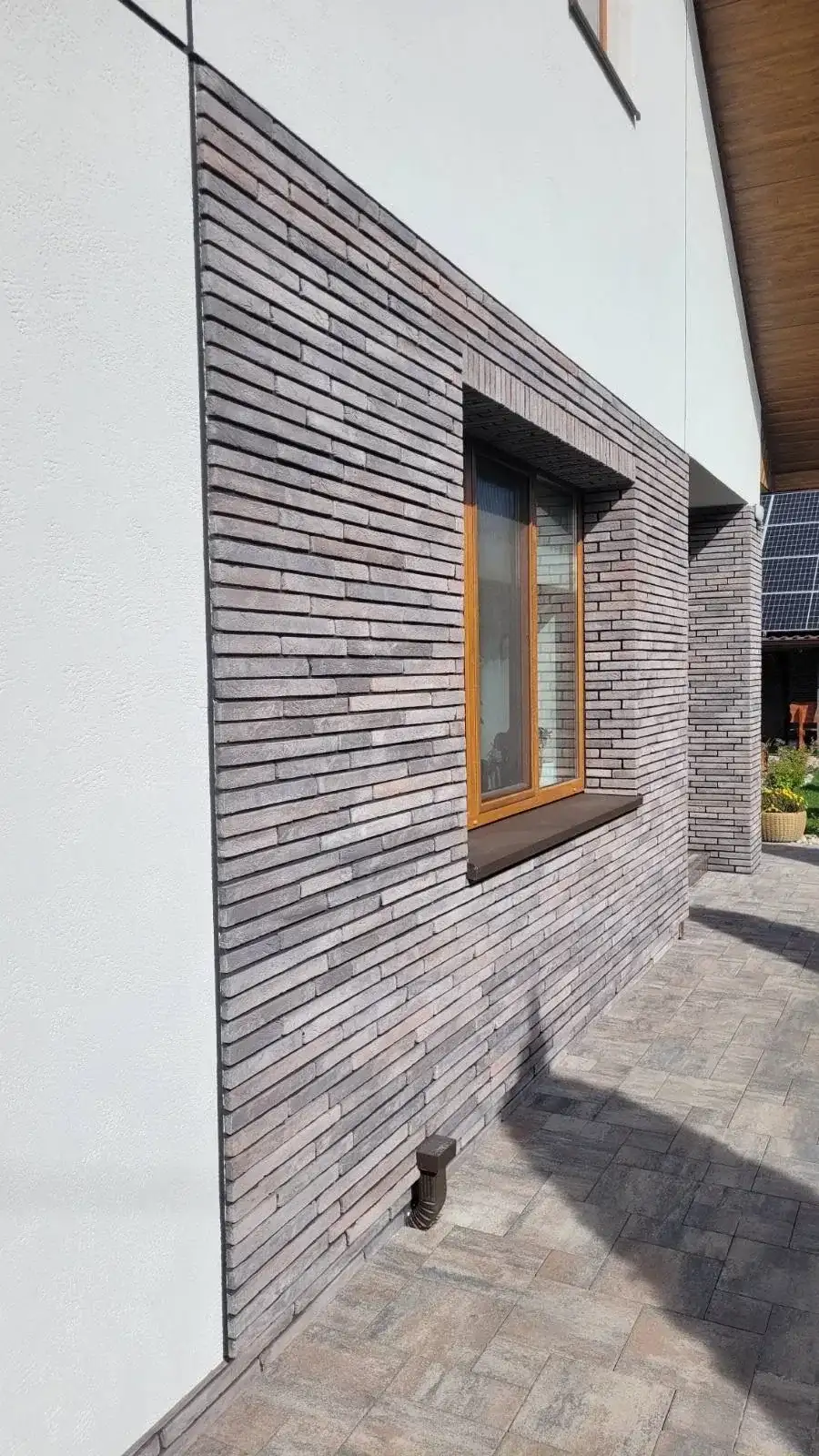 Фасадна плитка Loft Brick Гренада 40 сірий ригель, фото 3