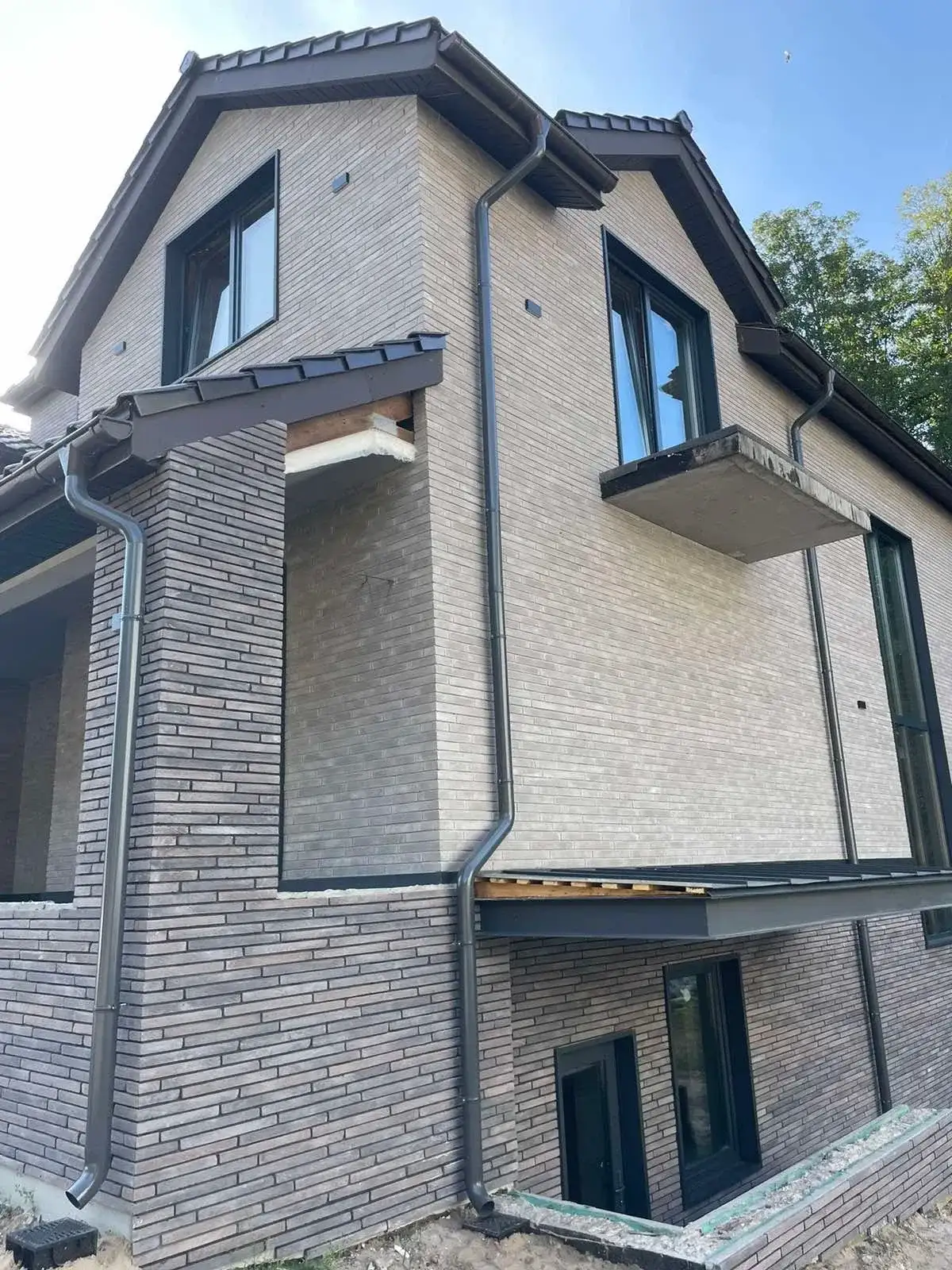 Фасадна плитка Loft Brick Гренада 40 сірий ригель, фото 5