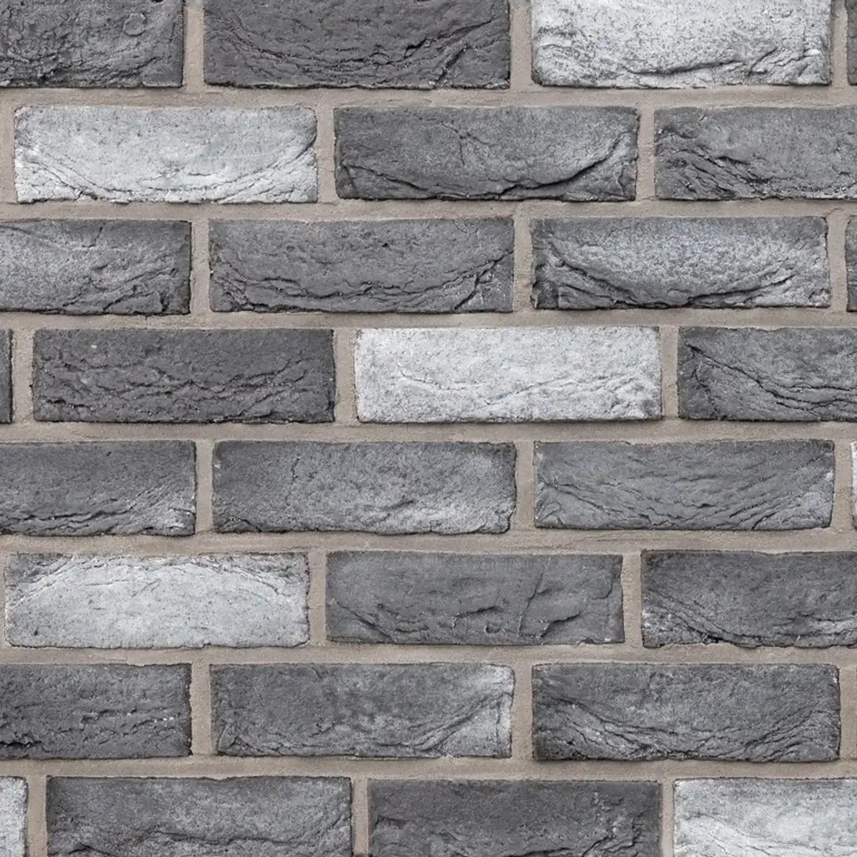 Фасадна плитка Loft Brick Манхеттен 20 чорно-сірий 210×65 мм