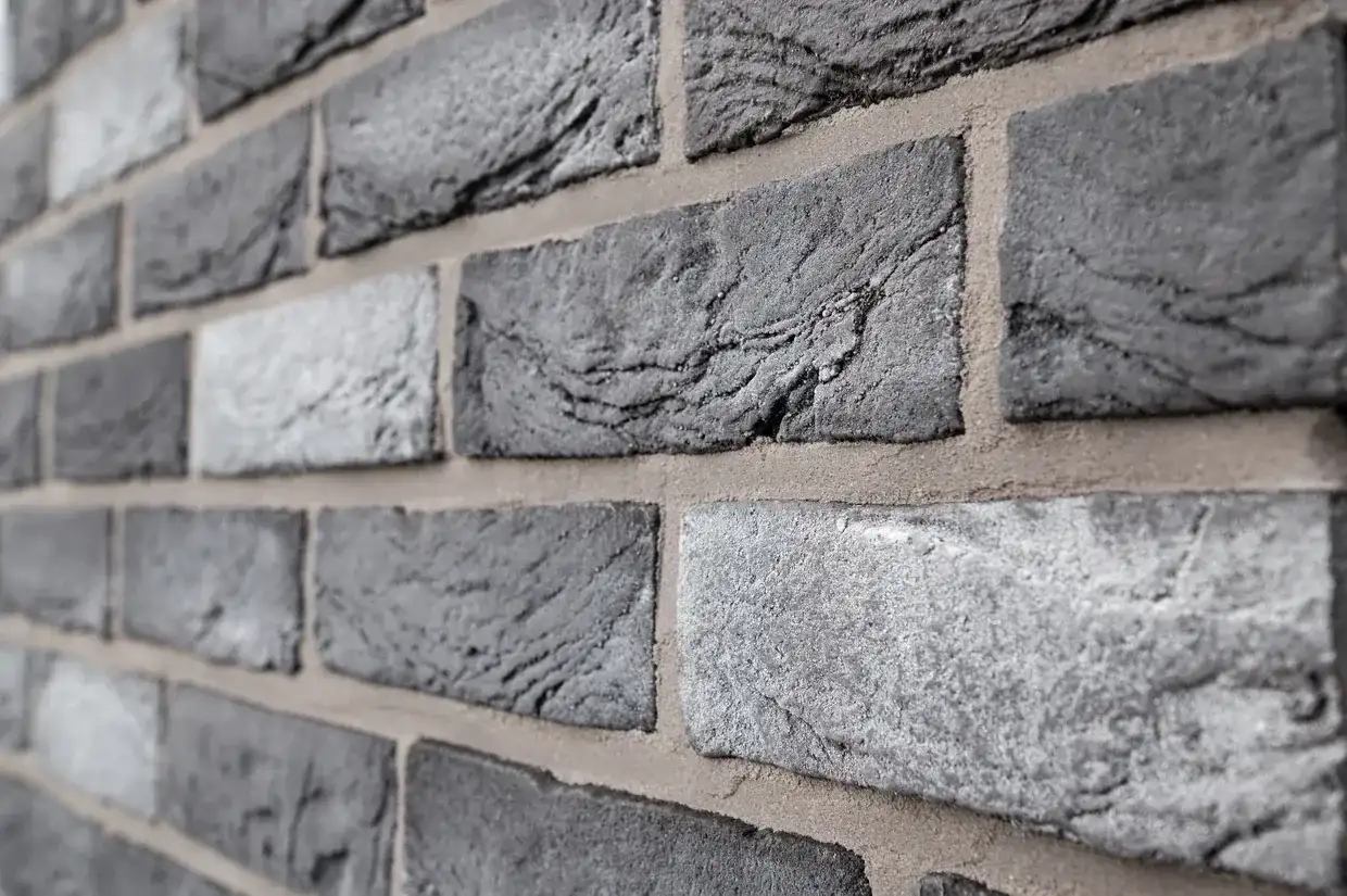 Фасадна плитка Loft Brick Манхеттен 20 чорно-сірий 210×65 мм, фото 3