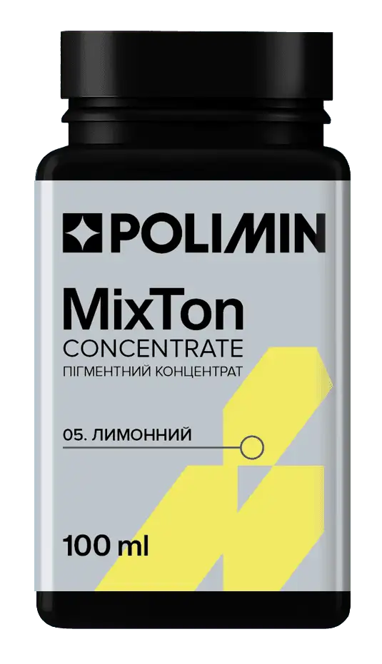 Колоранти для тонування фарб, пігмент Polimin MixTon concentrrate / №5 (горіх лимонний), 100 мл