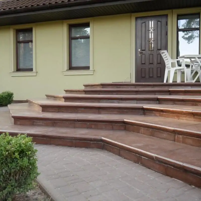 Пристінний елемент Класичні 325×150×40 дробоструминна ваніль (оброблений) — сходи кольору дерева, вид збоку