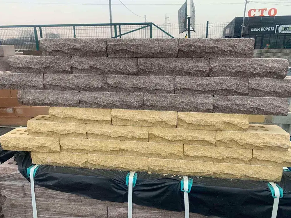 Цегла гіперпресована Еліт Брік скеля порожниста (жовта) 250×100×65 мм
