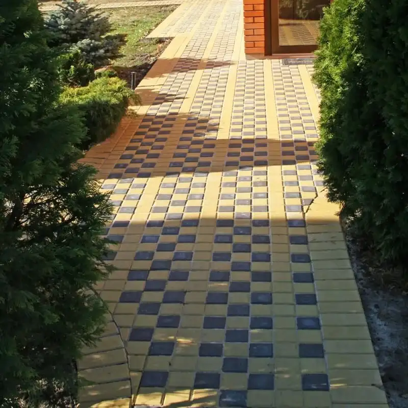 Тротуарна плитка Золотий Мандарин Квадрат 100×100 60 мм чорний (графіт)