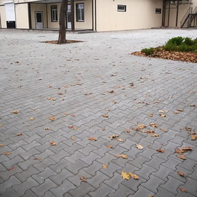 Тротуарна плитка Золотий Мандарин Подвійна Т 200×170 120 мм сірий