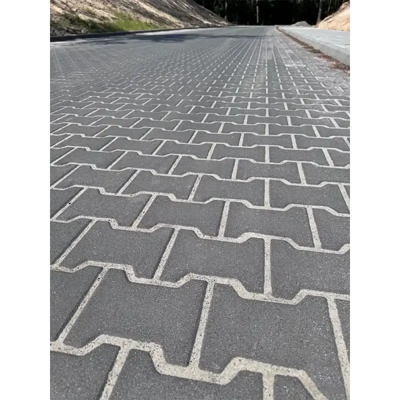 Тротуарна плитка Золотий Мандарин Подвійна Т 200×170 120 мм чорний (графіт)