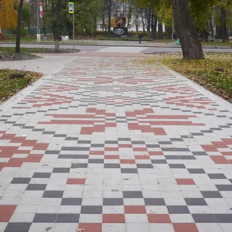 Тротуарна плитка Золотий Мандарин Квадрат 200×200 60 мм чорний (графіт)