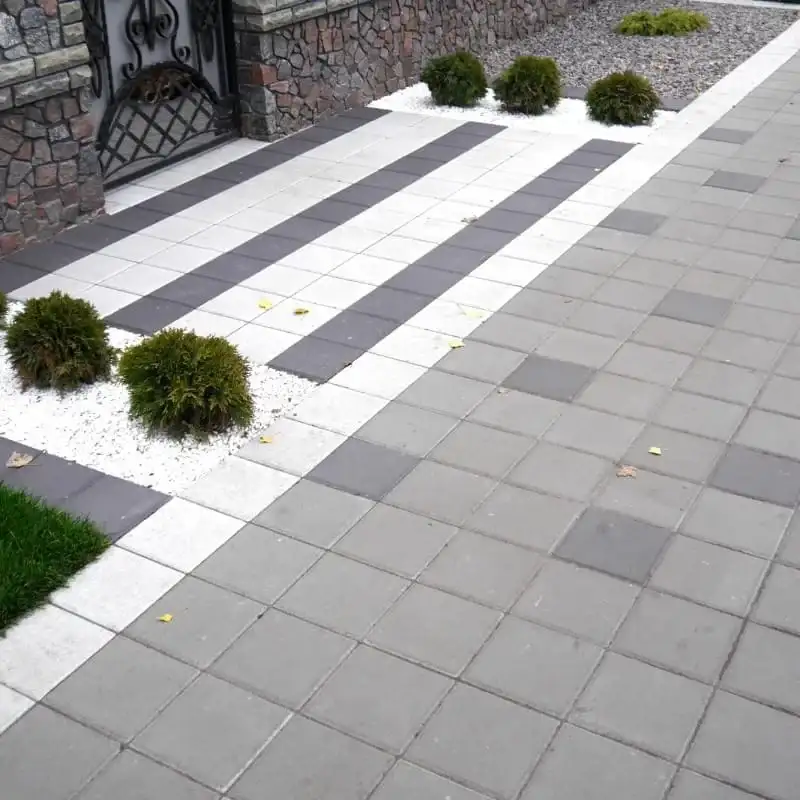 Тротуарна плитка Золотий Мандарин Квадрат 200×200 60 мм чорний (графіт)