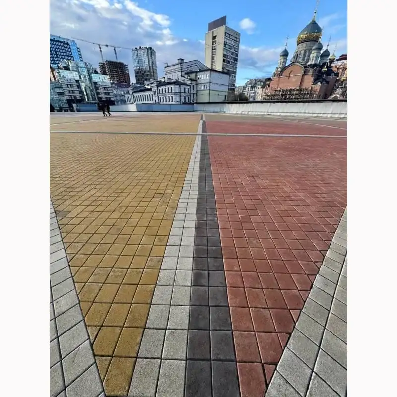 Тротуарна плитка Золотий Мандарин Квадрат 160×160 80 мм білий
