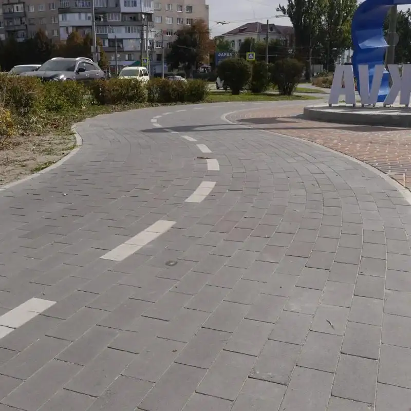 Бруківка Золотий Мандарин 200×100 40 мм без фаски білий