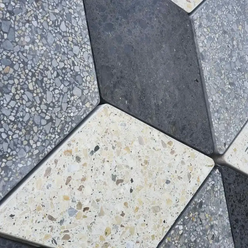 Тротуарна плитка Золотий Мандарин Ромб великий 320×190 20 мм полірована без фаски вайт
