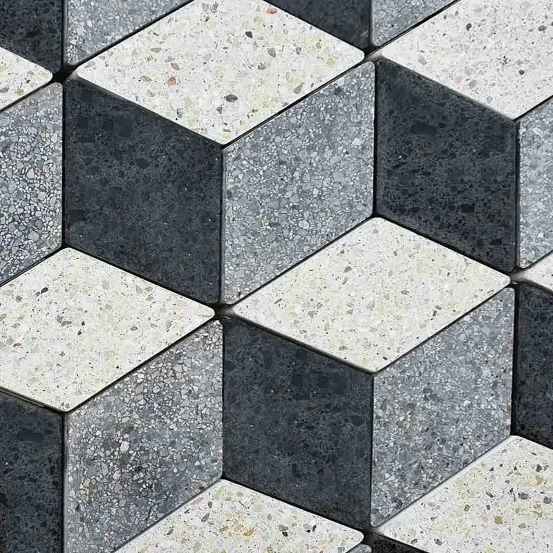 Тротуарна плитка Золотий Мандарин Ромб великий 320×190 55 мм полірована мікрофаска шедоу