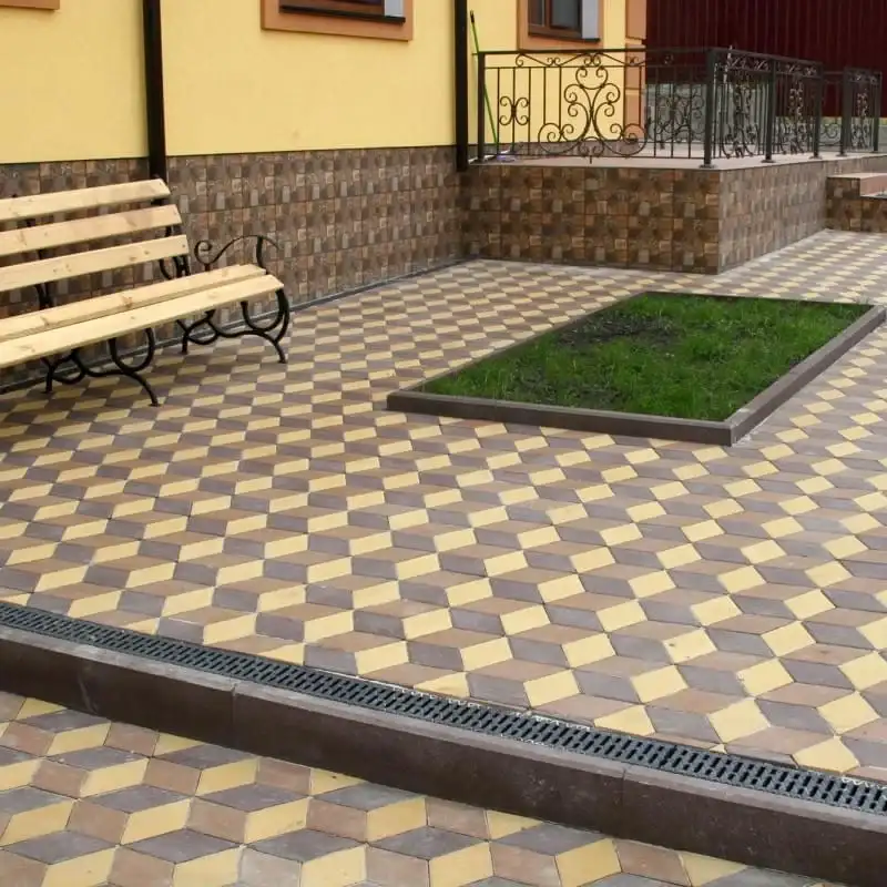 Тротуарна плитка Золотий Мандарин Ромб 150×150 60 мм персиковий