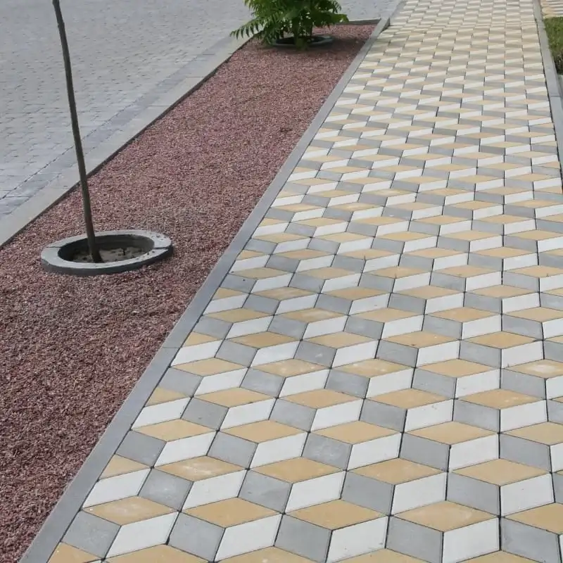 Тротуарна плитка Золотий Мандарин Ромб 150×150 60 мм білий