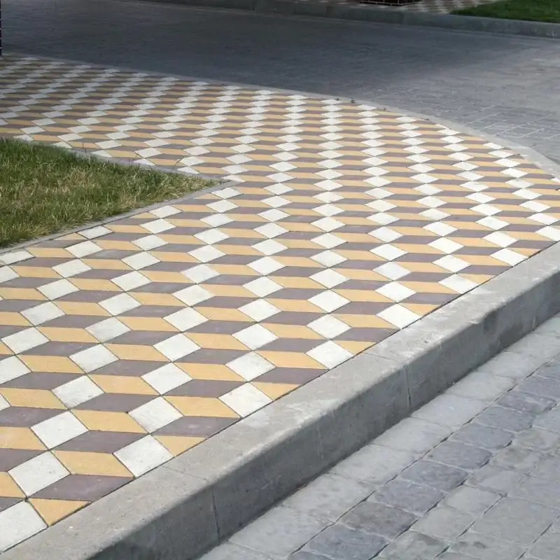 Тротуарна плитка Золотий Мандарин Ромб 150×150 60 мм білий
