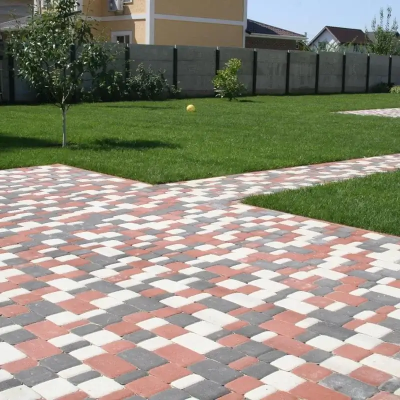 Тротуарна плитка Золотий Мандарин Старе місто 40 мм білий