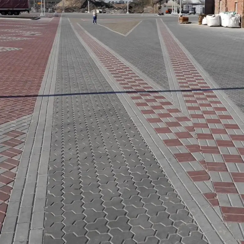 Тротуарна плитка Золотий Мандарин Тригран 180×180 80 мм сірий