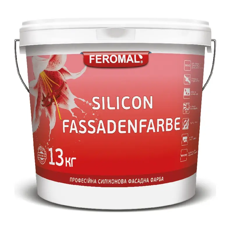 Фарба фасадна силіконова FEROMAL 80 SILICON FASSADENFARBE База А (13 кг)