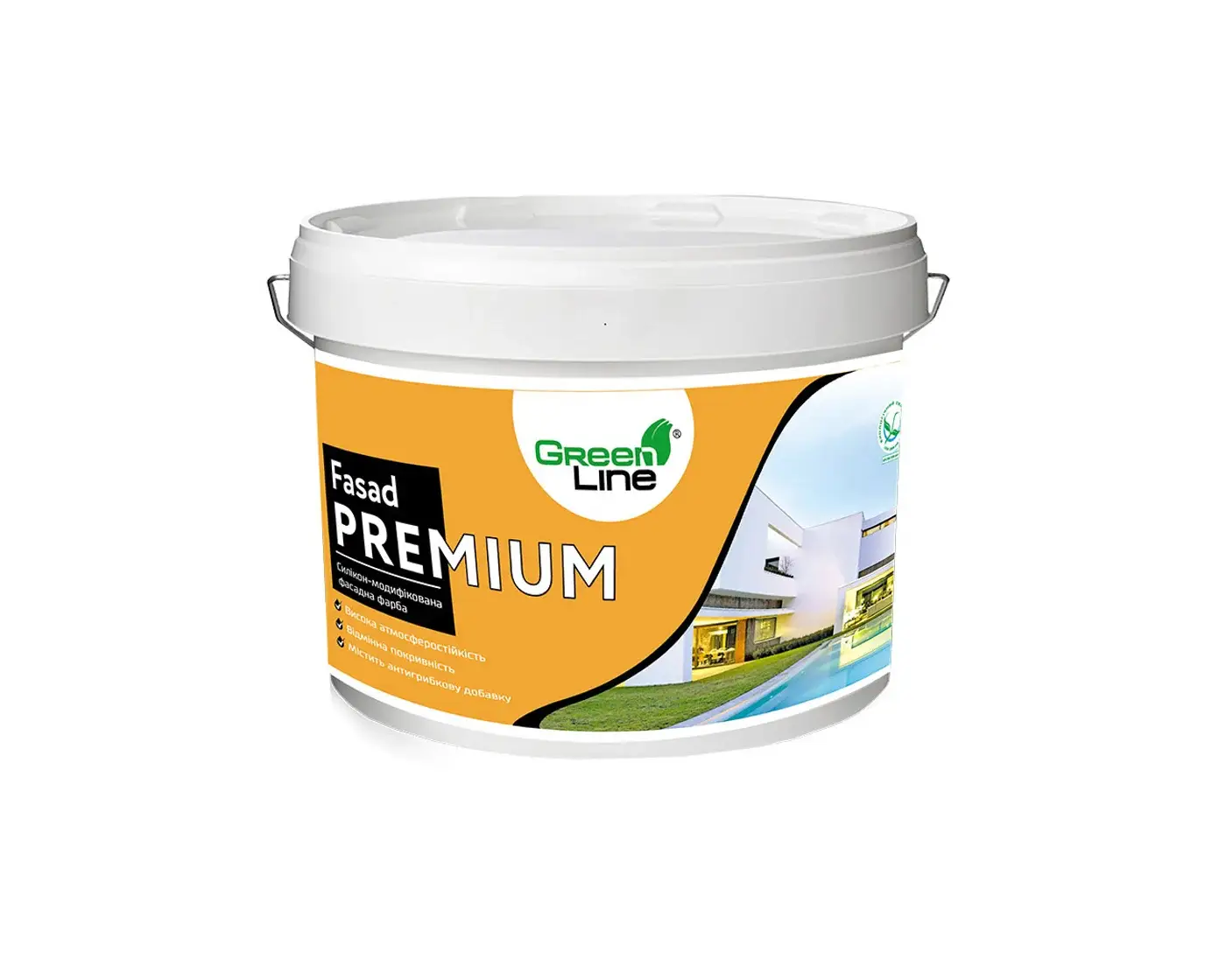 Фарба фасадна силіконова Green Line Fasad Premium (10 л)