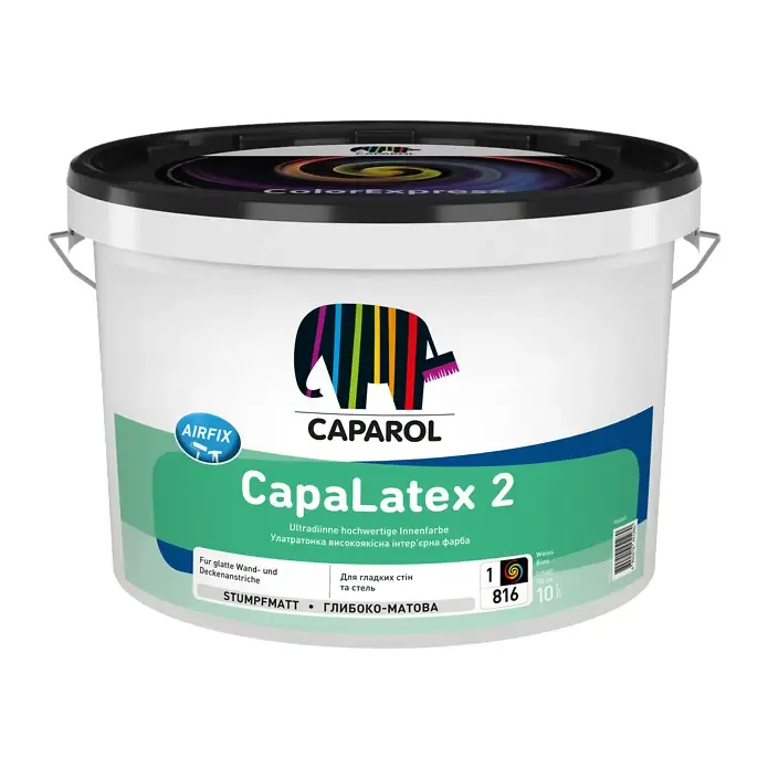 Фарба інтер'єрна латексна глибокоматова Caparol CapaLatex 2 База 1 (10 л)