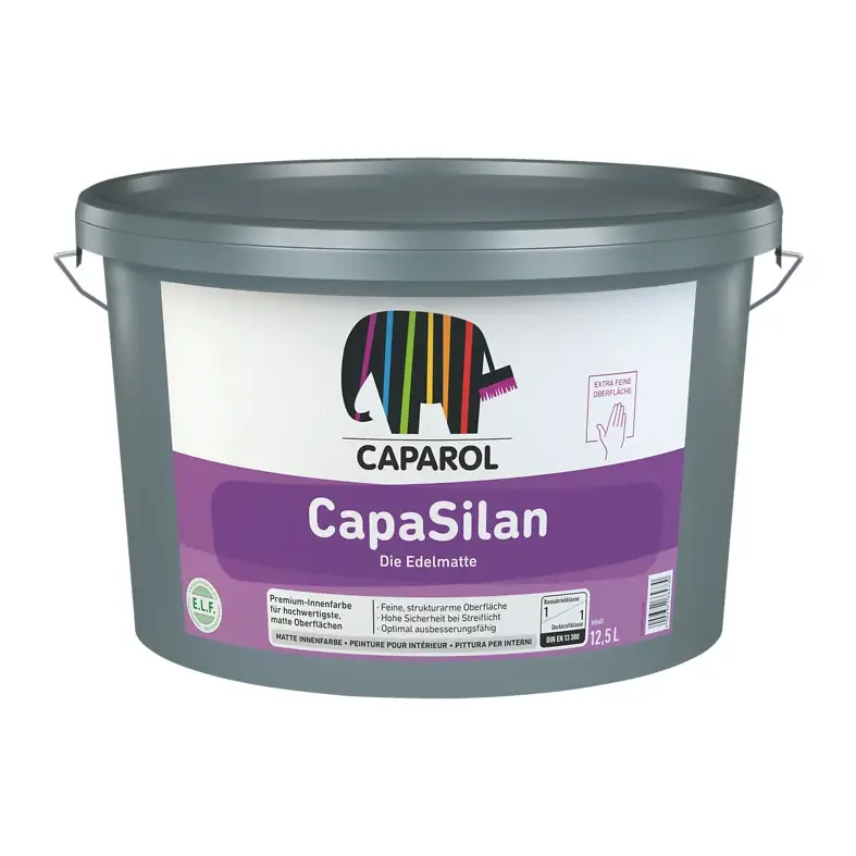 Фарба інтер'єрна силіконова глибокоматова Caparol CapaSilan E.L.F. База 1 (12,5 л)