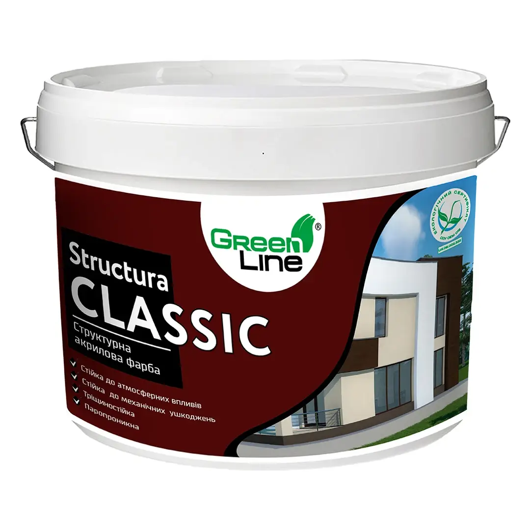 Фарба структурна акрилова Green Line Structura Classic (16 кг)