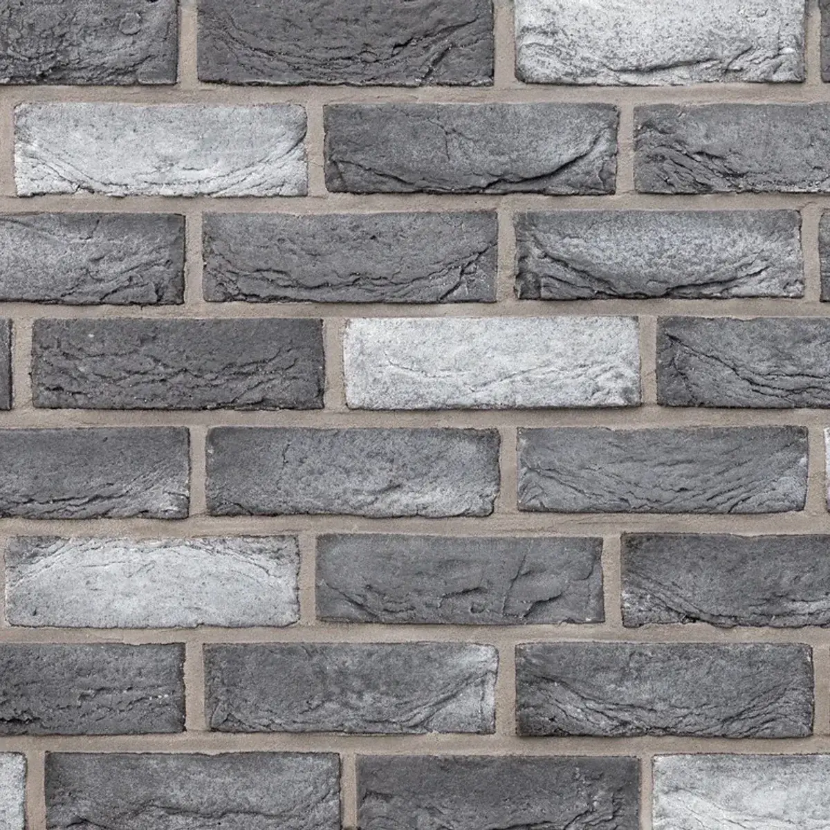 Фасадна плитка Loft Brick Манхеттен 20 чорно-сірий 210×65 мм