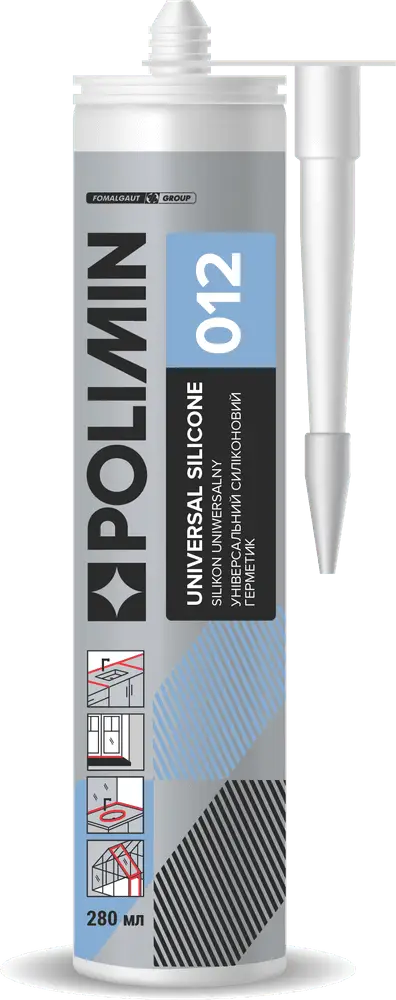 Герметик силіконовийуніверсальний Polimin UNIVERSAL SILICONE білий (280 мл)