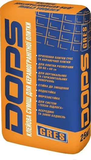 Клей для керамограніту DOPS Gres (25 кг)