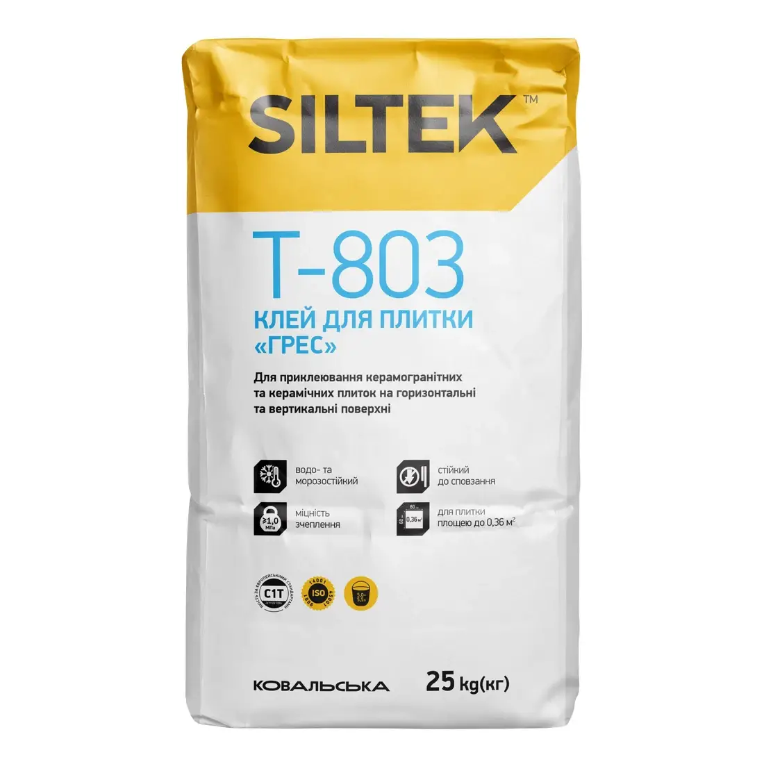 Клей для плитки Грес Siltek T-803 (25 кг)