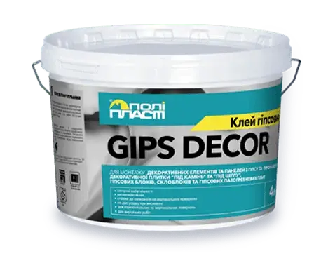 Клейова гіпсова суміш Поліпласт GIPS DECOR (7 кг)