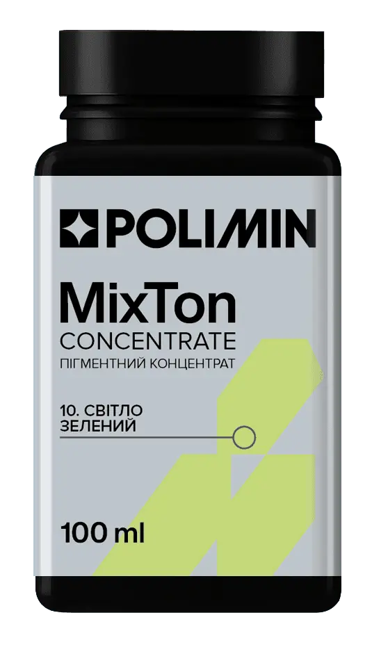 Колоранти для тонування фарб, пігмент Polimin MixTon concentrrate / №10 (світло-зелений), 100 мл