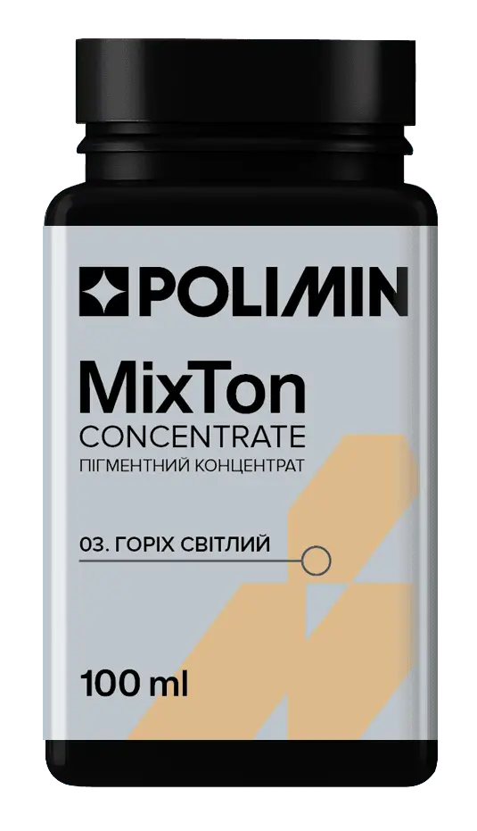 Колоранти для тонування фарб, пігмент Polimin MixTon concentrrate / №3 (горіх світлий), 100 мл