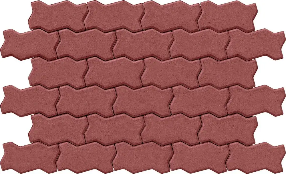 Тротуарна плитка Ковальська Фалка 240×130×80 вишня