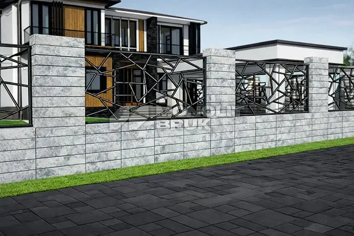 Блок огорожі "Соло Перфект" 600×250 Onyx White 120 мм