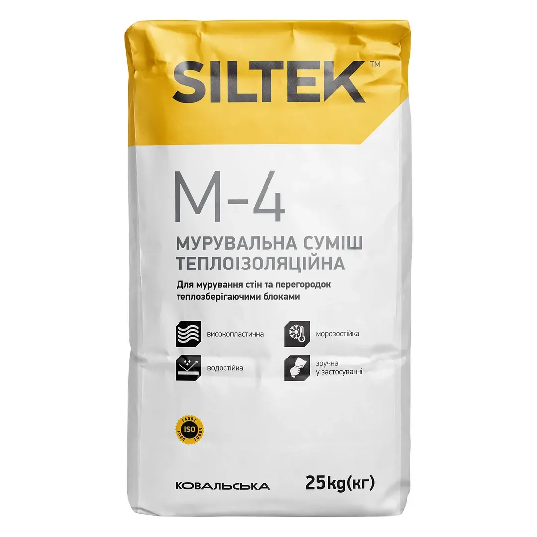 Суміш мурувальна теплоізоляційна Siltek M-4 (25 кг, Літо)