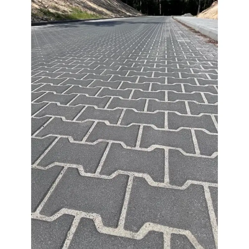 Тротуарна плитка Золотий Мандарин Подвійна Т 200×170 120 мм чорний (графіт)