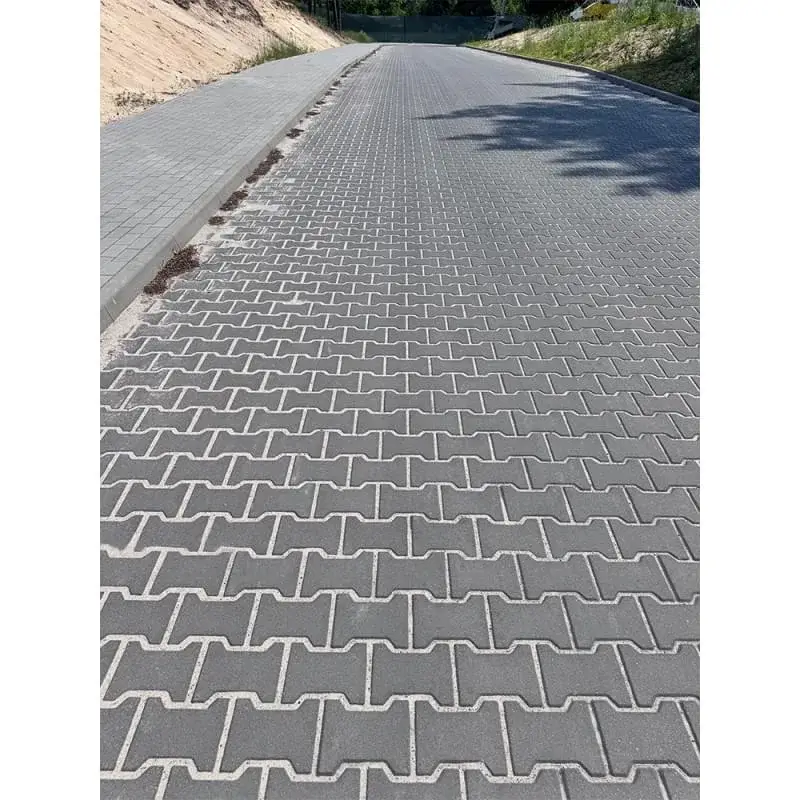 Тротуарна плитка Золотий Мандарин Подвійна Т 200×170 60 мм чорний (графіт)
