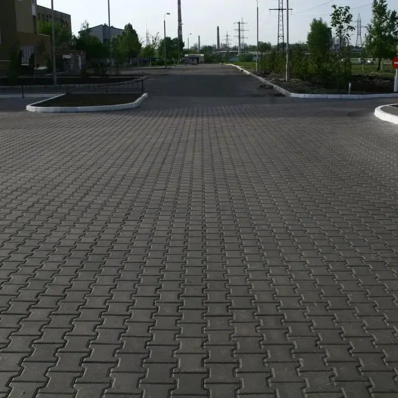 Тротуарна плитка Золотий Мандарин Подвійна Т 200×170 120 мм сірий