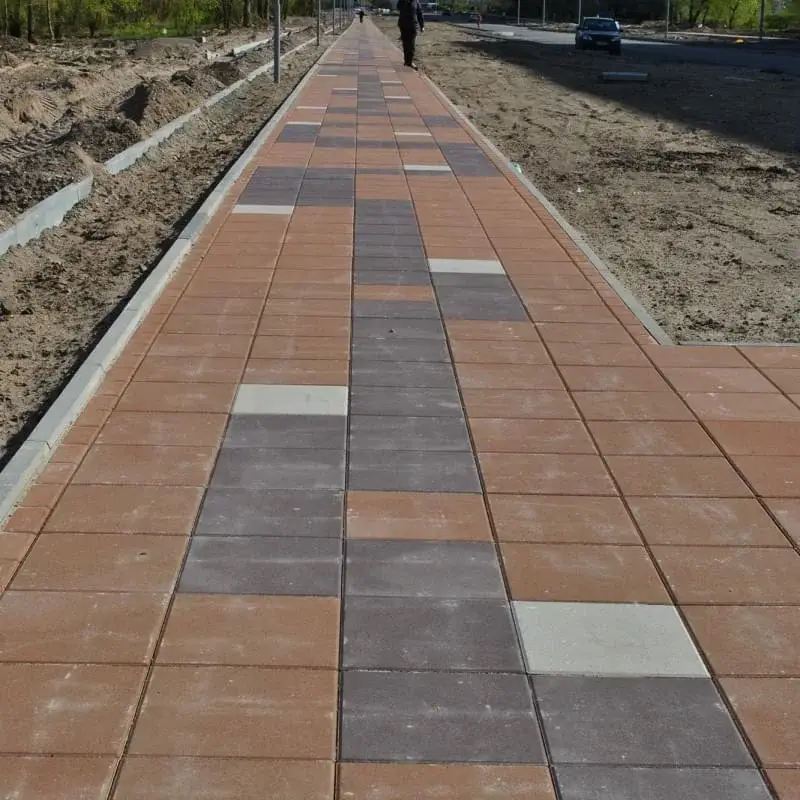 Тротуарна плитка Золотий Мандарин Плита 400×400 60 мм персиковий