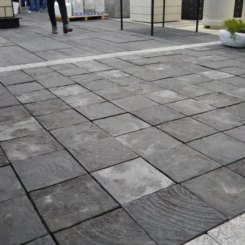 Тротуарна плитка Золотий Мандарин Римський камінь 250×250 60 мм гранж