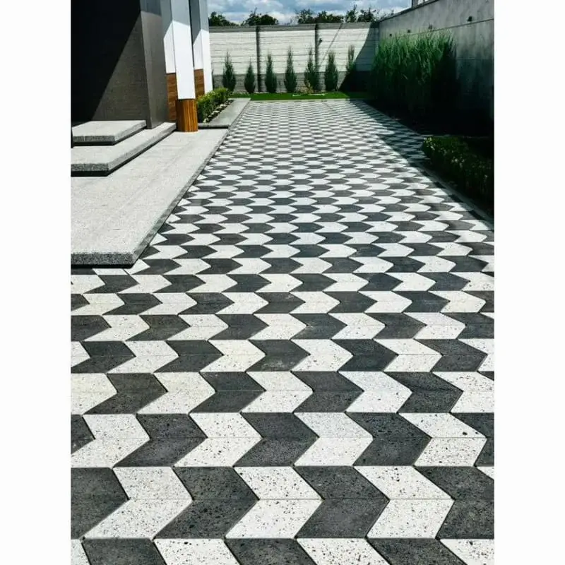 Тротуарна плитка Золотий Мандарин Ромб великий 320×190 55 мм полірована мікрофаска невада