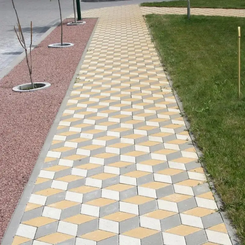 Тротуарна плитка Золотий Мандарин Ромб 150×150 60 мм білий