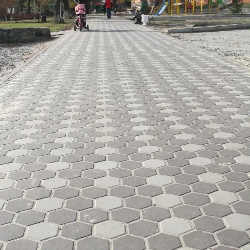 Тротуарна плитка Золотий Мандарин Сота 140×125 60 мм білий
