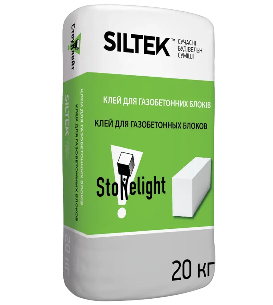 Клей для газоблоку Stonelight 20 кг — мішок