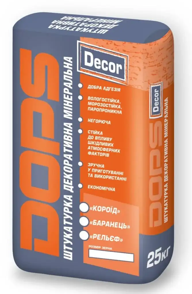 Декоративна мінеральна штукатурка DOPS Decor (25 кг)