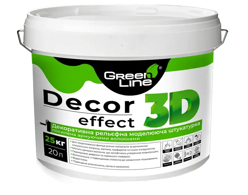 Декоративна рельєфна штукатурка Green Line Decor Effect 3D (25 кг)