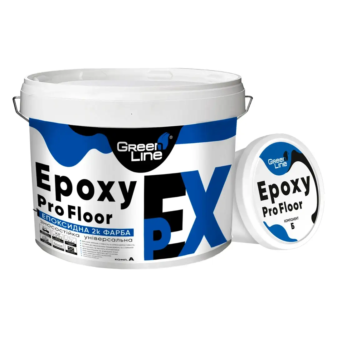 Фарба епоксидна двокомпонентна для підлоги Green Line EpoxyProFloor (2 кг)