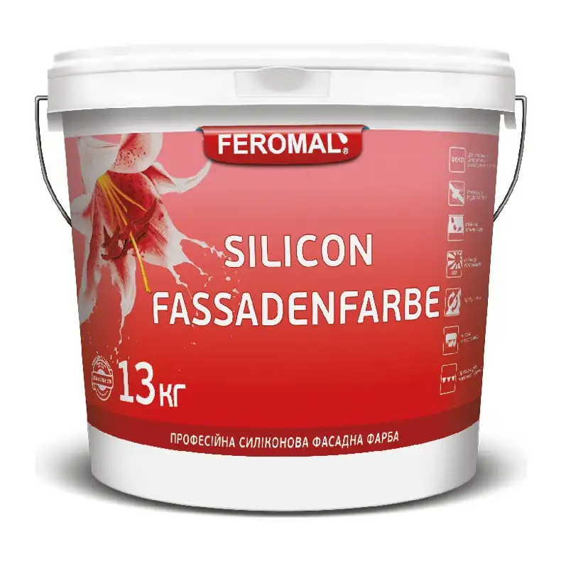 Фарба фасадна силіконова FEROMAL 80 SILICON FASSADENFARBE База А (6,5 кг)